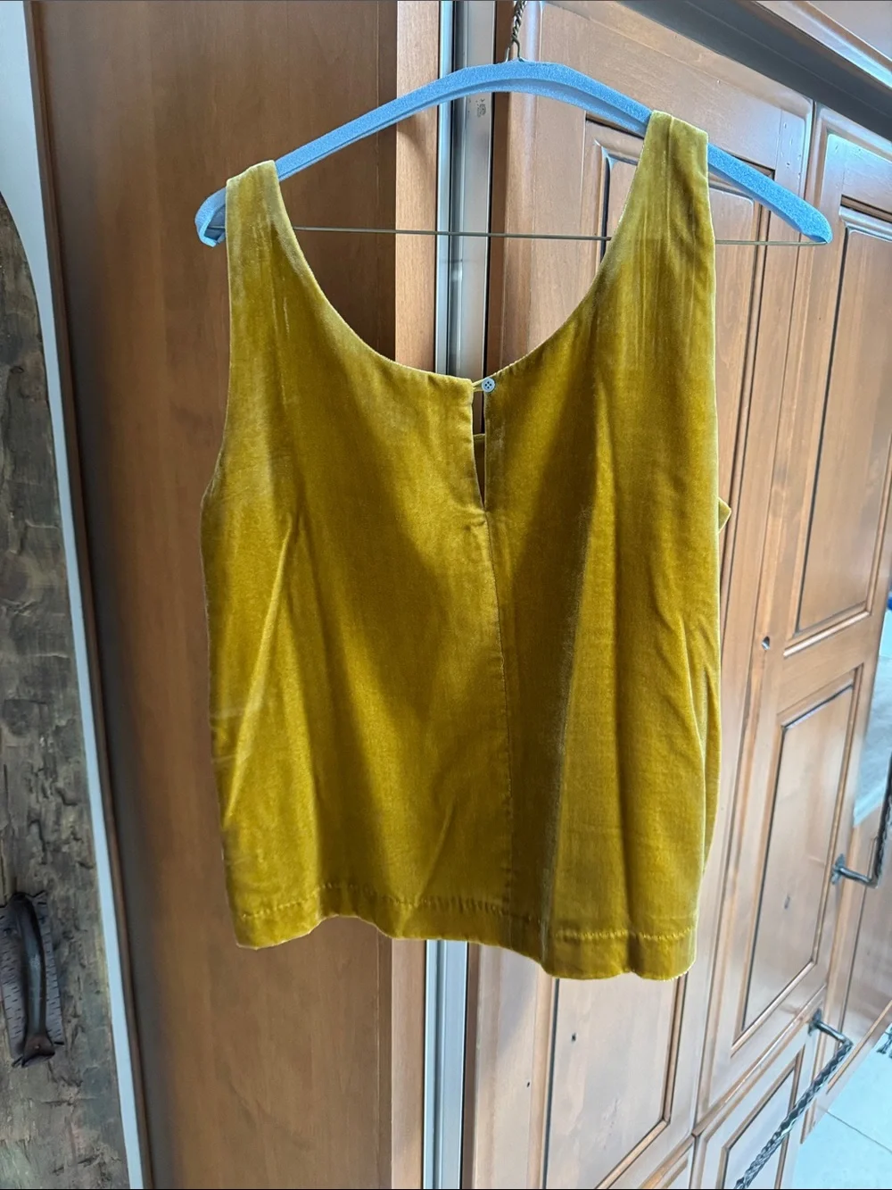 J. Crew Velvet Camisole in Mustard Gold